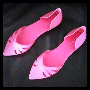 Aldo Pointed Toe Jelly Flats